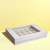 Load image into Gallery viewer, White 24 Papyrus Tall Cupcake Box