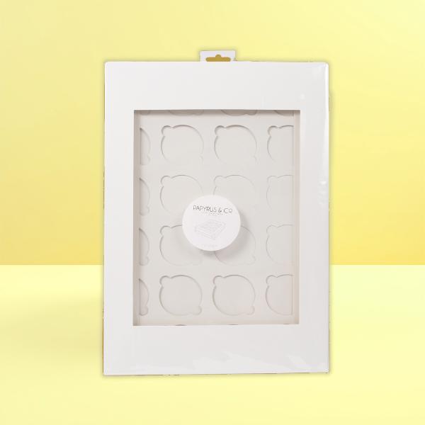 White 24 Papyrus Tall Cupcake Box