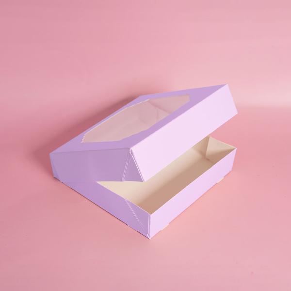 5 Pack Medium Pastel Lilac Papyrus Scalloped Treat Box