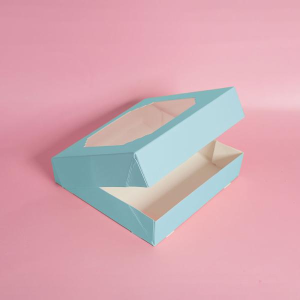 5 Pack Medium Pastel Blue Papyrus Scalloped Treat Box