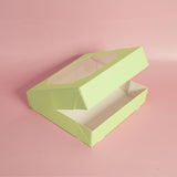 Load image into Gallery viewer, 5 Pack Large Pastel Green Papyrus Scalloped Treat Box