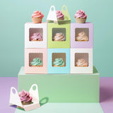 Load image into Gallery viewer, 6 Pack Single Pastel Pink Scalloped Cupcake Box
