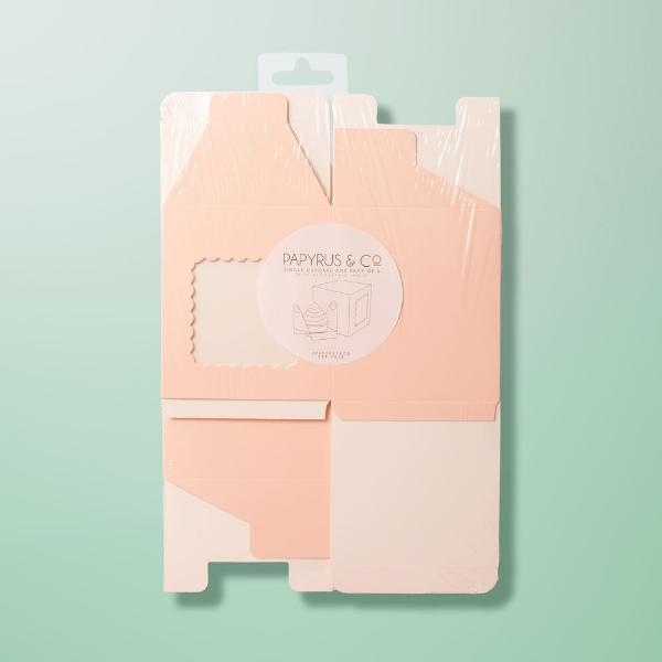 6 Pack Single Pastel Pink Scalloped Cupcake Box