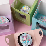 Load image into Gallery viewer, 6 Pack Single Pastel Lilac Scalloped Cupcake Box
