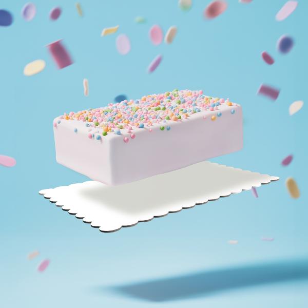 Rectangle Dual Colour Scalloped Cake Board