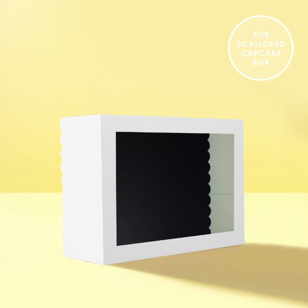 Rectangle Dual Colour Scalloped Cake Board