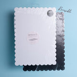Load image into Gallery viewer, Rectangle Dual Colour Scalloped Cake Board