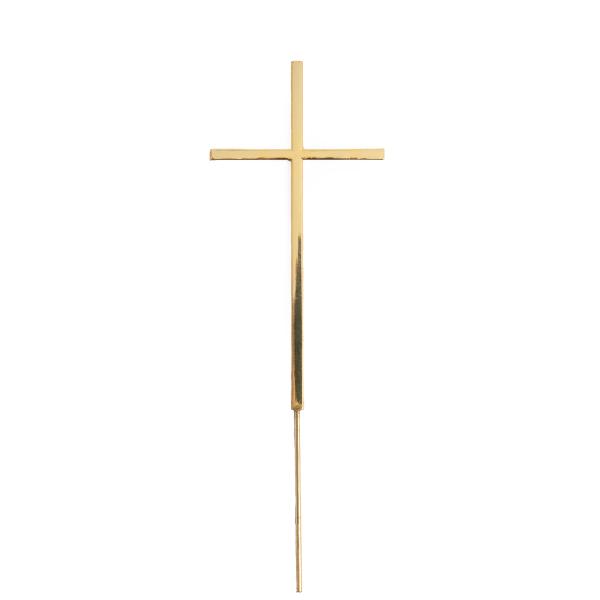 Gold Fine Cross Cake Topper