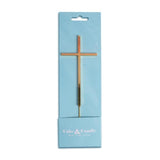 Load image into Gallery viewer, Gold Fine Cross Cake Topper