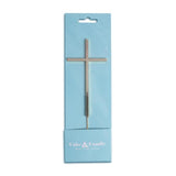 Load image into Gallery viewer, Silver Fine Cross Cake Topper