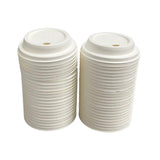 Load image into Gallery viewer, 50 Pack Reusable Sugarcane Lids Suitable For 12oz / 16oz Cups