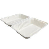 Load image into Gallery viewer, 20 Pack Eco Friendly Zafpack Sugarcane Clamshell - 23cm x 15.8cm x 4.6cm