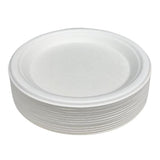 Load image into Gallery viewer, 50 Pack Eco Friendly Zafpack Round Sugarcane Plates - 22.5cm