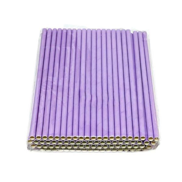 80 Pack Lilac Paper Straws