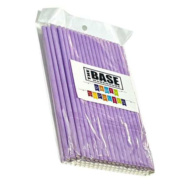 80 Pack Lilac Paper Straws