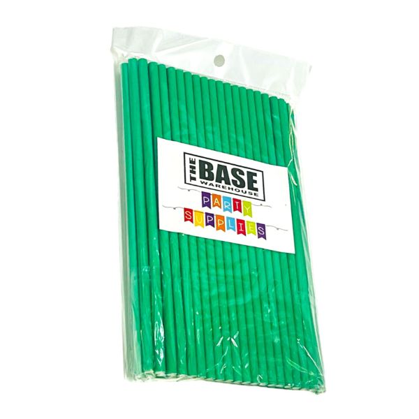 80 Pack Mint Paper Straws