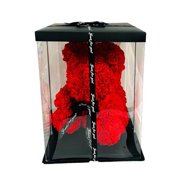 Valentines Rose Bear In Box - 35cm