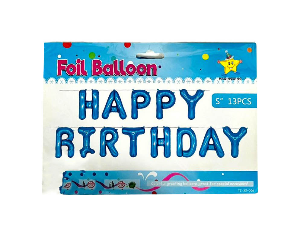 Happy Birthday Foil Balloon Banner