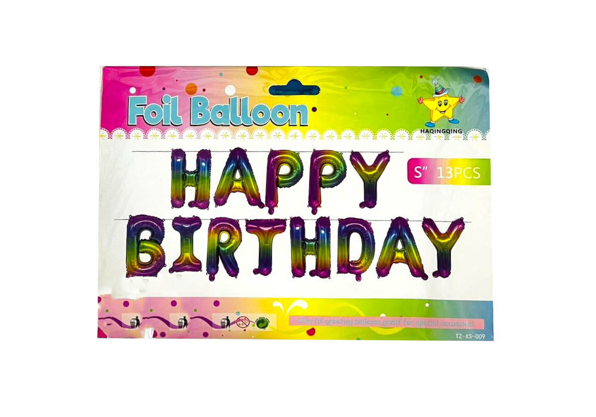 Happy Birthday Foil Balloon Banner