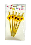 Load image into Gallery viewer, 5 Pack Daisy Paper Straw