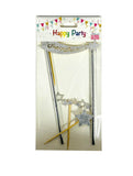 Load image into Gallery viewer, 4 Pack Star Happy Birthday Cake Topper