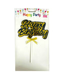 Load image into Gallery viewer, Gold Or Black Happy Birthday Cake Topper