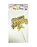 Load image into Gallery viewer, Gold Or Black Happy Birthday Cake Topper
