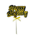 Load image into Gallery viewer, Gold Or Black Happy Birthday Cake Topper
