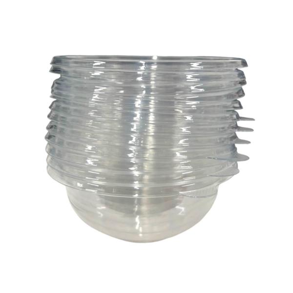 12 Pack Clear Bowls With Lids - 12oz