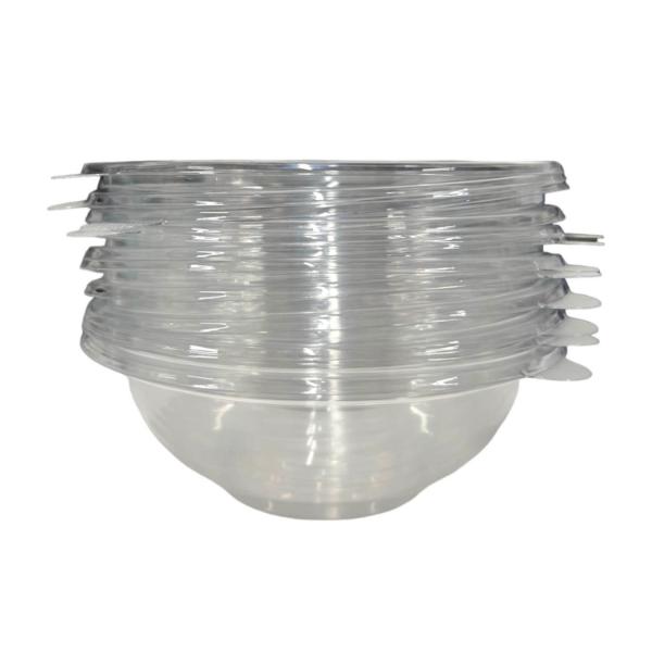 12 Pack Clear Bowls With Lids - 24oz