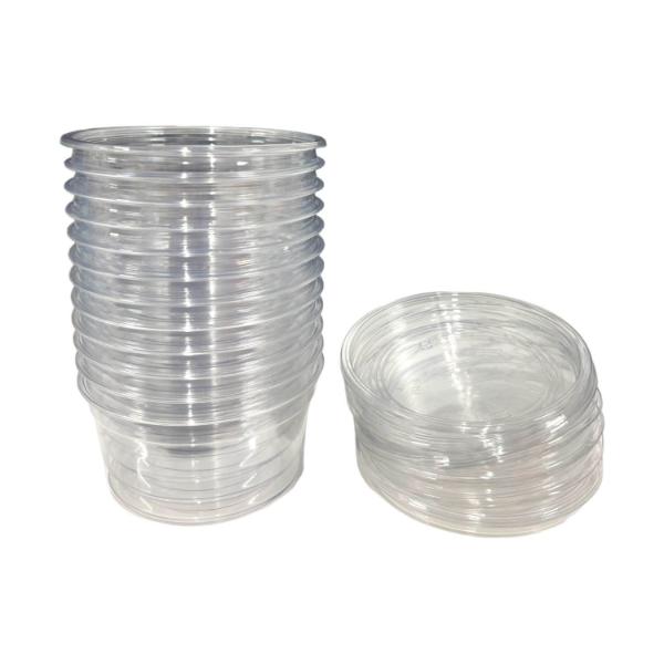12 Pack Clear Cups With Lids - 12oz