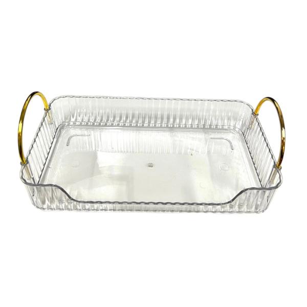 Acrylic Tray With Gold Handles