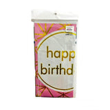 Load image into Gallery viewer, Pink Happy Birthday Table Cover - 137cm x 183cm
