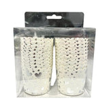 Load image into Gallery viewer, 21 Pack White With Silver Hearts Cupcake Cases