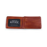 Load image into Gallery viewer, Tan Mens Republic Vegan Leather Wallet - 10.7cm x 7.7cm x 1.9cm