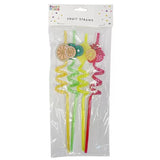 Load image into Gallery viewer, Fruit Assorted Plastic Straws 4pk
