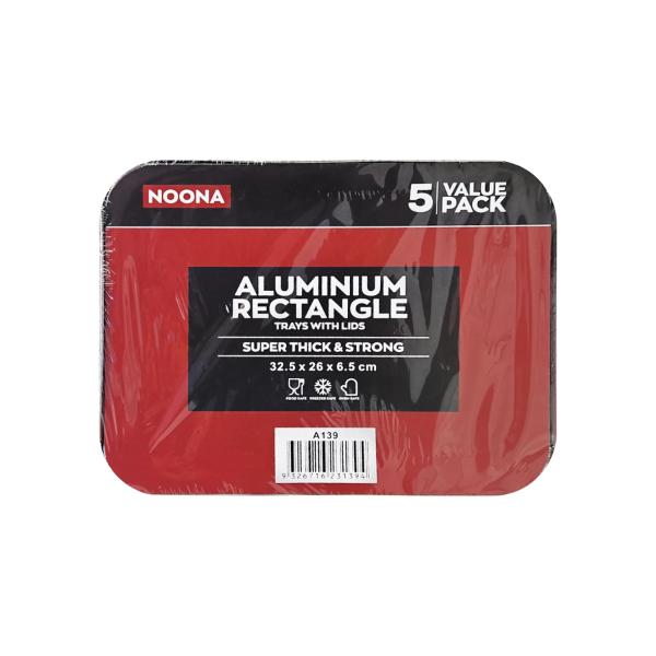5 Pack Foil Tray With Lid