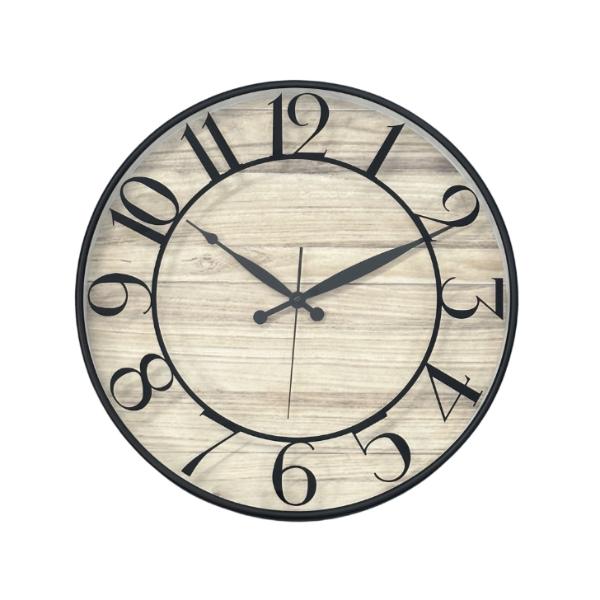 Large Vintage Look Plastic Wall Clock - 40cm