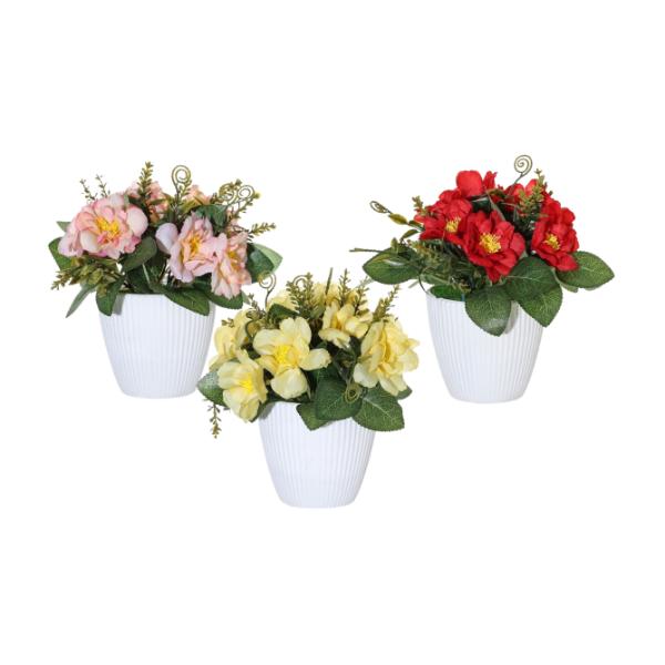 Artificial Mini Rose Pot - 16cm
