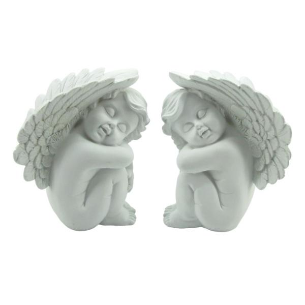 Wings Up Sitting Angel - 19cm