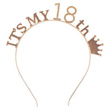 Load image into Gallery viewer, Rose Gold Its My 18th Headband
