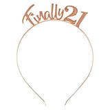 Load image into Gallery viewer, Rose Gold Finally 21 Headband