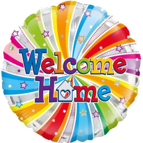 Round Welcome Home Swirl Foil Balloon - 45cm