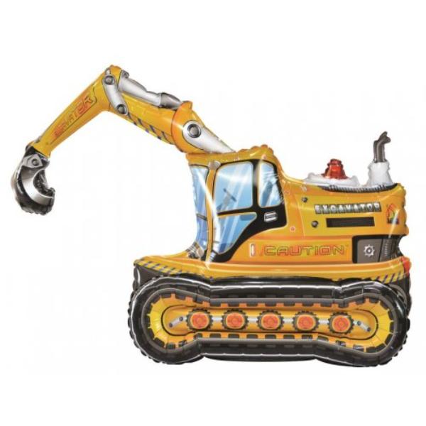 Excavator Standing Airz Balloon - 55cm x 89cm x 35cm