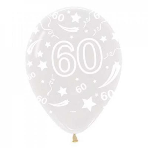 50 Pack Sempertex Crystal Clear 60 Balloons - 30cm