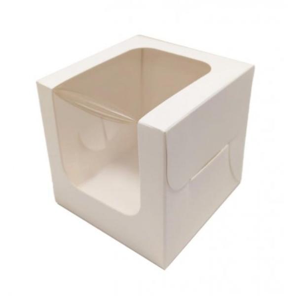 8 Pack White Single Cup Cake Box