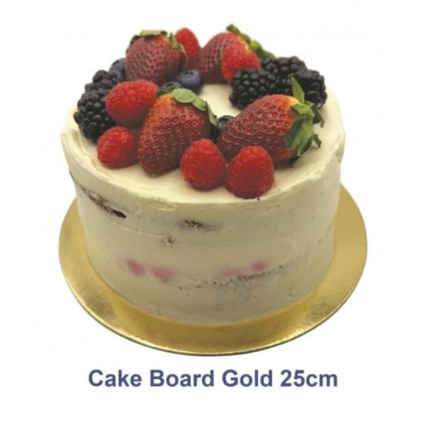 8 Pack Gold Gloss Masonite Cake Board - 25cm
