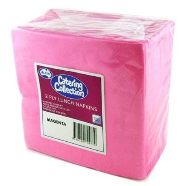 100 Pack Magenta 2Ply Lunch Napkin