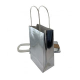 Load image into Gallery viewer, 5 Pack Metallic Silver Paper Party Bags - 21.5cm x 13cm x 8cm