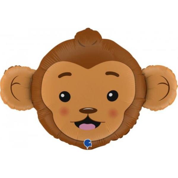 Monkey Head Shape Foil Balloon - 91cm